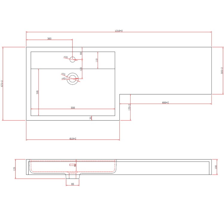 1200mm White Toilet and Sink Unit Left Hand with Smart Bidet Toilet - Agora