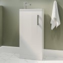 BUN/BeBa_24923/76630 400mm White Cloakroom Freestanding Vanity Unit with Basin and Chrome Handle - Ashford