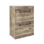 600mm Wood Effect Freestanding Vanity Unit with Basin and 2 Drawers - Ashford