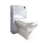 500mm White Back to Wall Toilet Unit and black fittings - Ashford