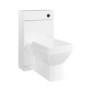 500mm White Back to Wall Toilet Unit and black fittings - Ashford