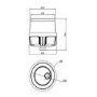 500mm White Back to Wall Toilet Unit and brass fittings - Ashford