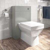 500mm Grey Back to Wall Toilet Unit and chrome fittings - Ashford 500mm Grey Back to Wall Toilet Unit and chrome fittings - Ashford