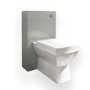 500mm Grey Back to Wall Toilet Unit and chrome fittings - Ashford
