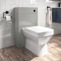 BUN/BeBa_24935/89787 500mm Grey Back to Wall Toilet Unit and black fittings - Ashford