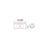 1000mm White Toilet and Sink Unit with Square Toilet- Ashford