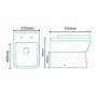 1000mm White Toilet and Sink Unit with Square Toilet- Ashford