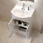 560mm White Freestanding Vanity Unit with Basin - Classic