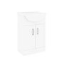 570mm White Freestanding Vanity Unit with Basin - Classic