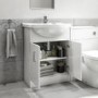 650mm White Freestanding Vanity Unit with Basin - Classic