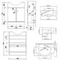 650mm White Freestanding Vanity Unit with Basin - Classic