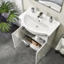 650mm White Freestanding Vanity Unit with Basin - Classic