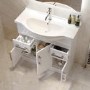 850mm White Freestanding Vanity Unit with Basin - Classic