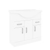850mm White Freestanding Vanity Unit with Basin - Classic