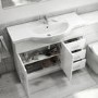 1075mm White Freestanding Vanity Unit with Basin - Classic