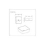 600mm Concrete Effect Countertop Basin Shelf with Square Basin - Lund