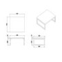 600mm Concrete Effect Countertop Basin Shelf with Square Basin - Lund