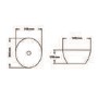 600mm Marble Effect Countertop Basin Shelf with Round Basin - Lund