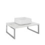 600mm Marble Effect Countertop Basin Shelf with Square Basin - Lund