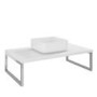 800mm White Countertop Basin Shelf with Square Basin - Lund