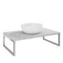 800mm Concrete Effect Countertop Basin Shelf with Round Basin - Lund