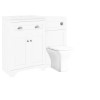 1100mm White Toilet and Sink Unit with Square Toilet- Baxenden