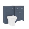 1100mm Blue Toilet and Sink Unit with Square Toilet - Baxenden