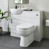 950mm White Toilet and Sink Unit with Round Toilet - Classic