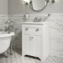 Box Opened Baxenden 600mm Matt White Floorstanding Vanity Unit