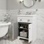 Box Opened Baxenden 600mm Matt White Floorstanding Vanity Unit