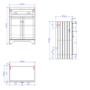 1100mm White Toilet and Sink Unit with Traditional Toilet - Baxenden