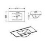 1100mm White Toilet and Sink Unit with Traditional Toilet - Baxenden