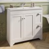 900mm White Freestanding Vanity Unit with Basin - Baxenden