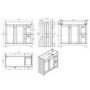 1400mm White Toilet and Sink Unit with Traditional Toilet- Baxenden