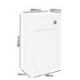 1400mm White Toilet and Sink Unit with Traditional Toilet- Baxenden