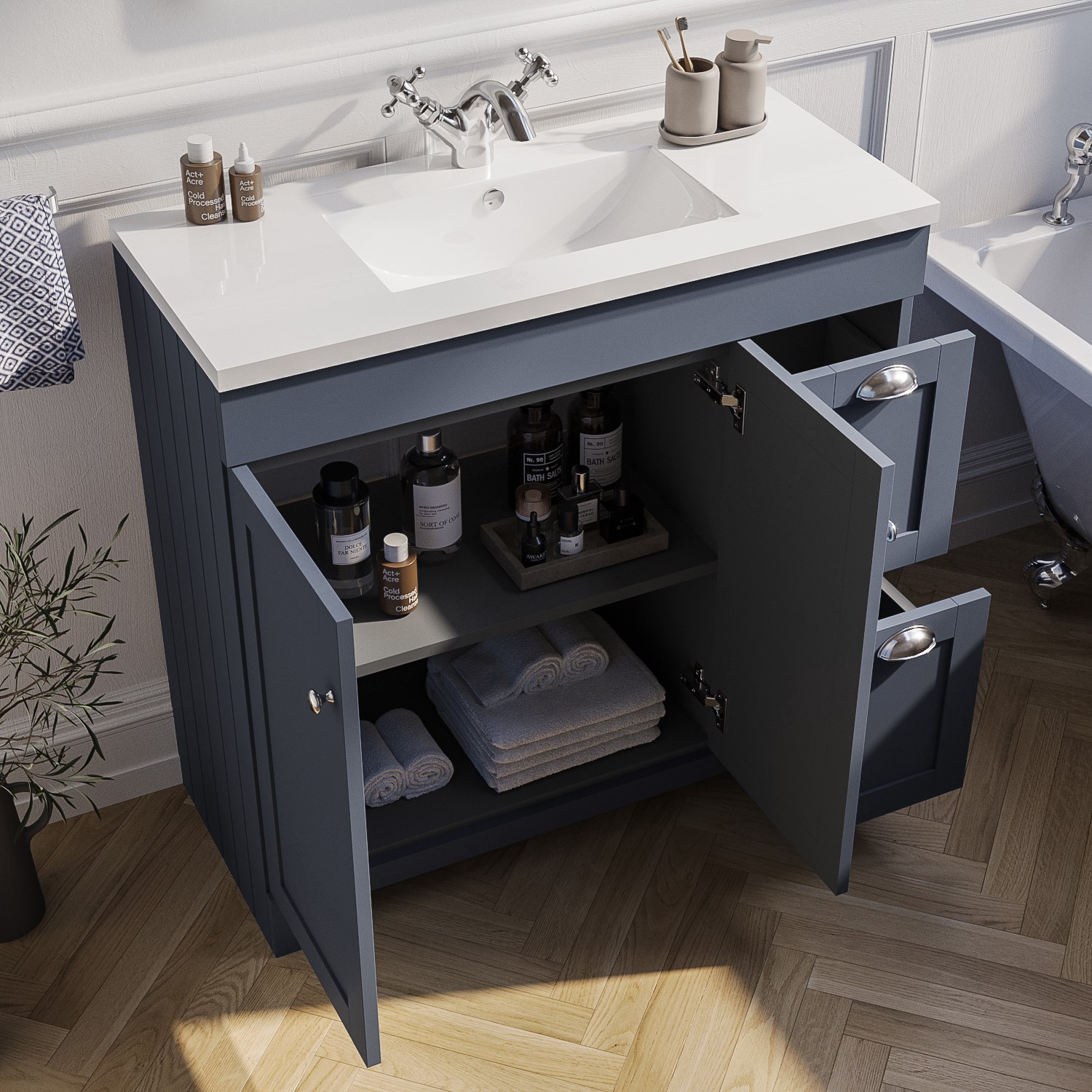 900mm Blue Freestanding Vanity Unit With Basin Baxenden Appliances Direct 900mm Blue Freestanding Vanity Unit With Basin Baxenden Appliances Direct