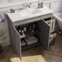 900mm Grey Freestanding Vanity Unit with Basin - Baxenden
