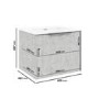 600mm Concrete Effect Wall Hung Vanity Unit with Gloss Basin - Sion