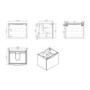 600mm Concrete Effect Wall Hung Vanity Unit with Gloss Basin - Sion