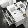 900mm White Wall Hung Vanity Unit with Basin - Sion