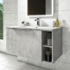 900mm Concrete Effect Wall Hung Vanity Unit with Basin - Sion
