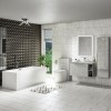 900mm Concrete Effect Wall Hung Vanity Unit with Basin - Sion