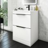 GRADE A2 - 594mm White Freestanding Vanity Unit with Basin - Sion