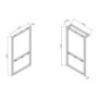 700mm Brown Freestanding Vanity Unit with Basin - Nero