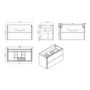1000mm Brown Freestanding Vanity Unit with Basin - Nero