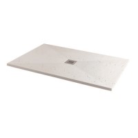 Silhouette White Sparkle 1400 x 800 Rectangular Ultra Low Profile Tray with waste