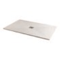 Silhouette White Sparkle 1400 x 800 Rectangular Ultra Low Profile Tray with waste