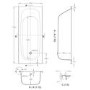 1700 x 700 Colt Single Ended Steel Bath with 0 Tap Holes and Grips