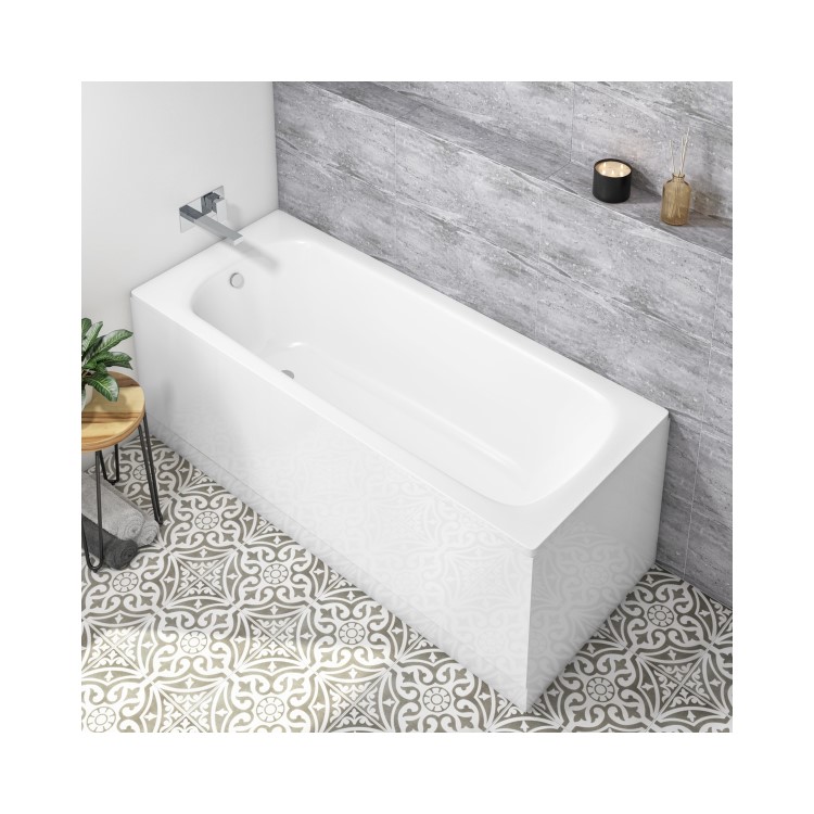 Single Ended Steel Bath with No Tap Holes - 1700 x 700mm