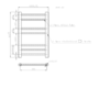 Chrome Towel Radiator 600 x 400mm with Pipe Kit and Straight Valves - Sahara